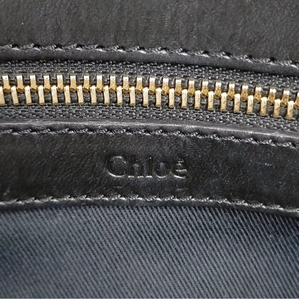 Auth Chloe Black Leather Ethel Tote Bag for - Picture 7 of 9